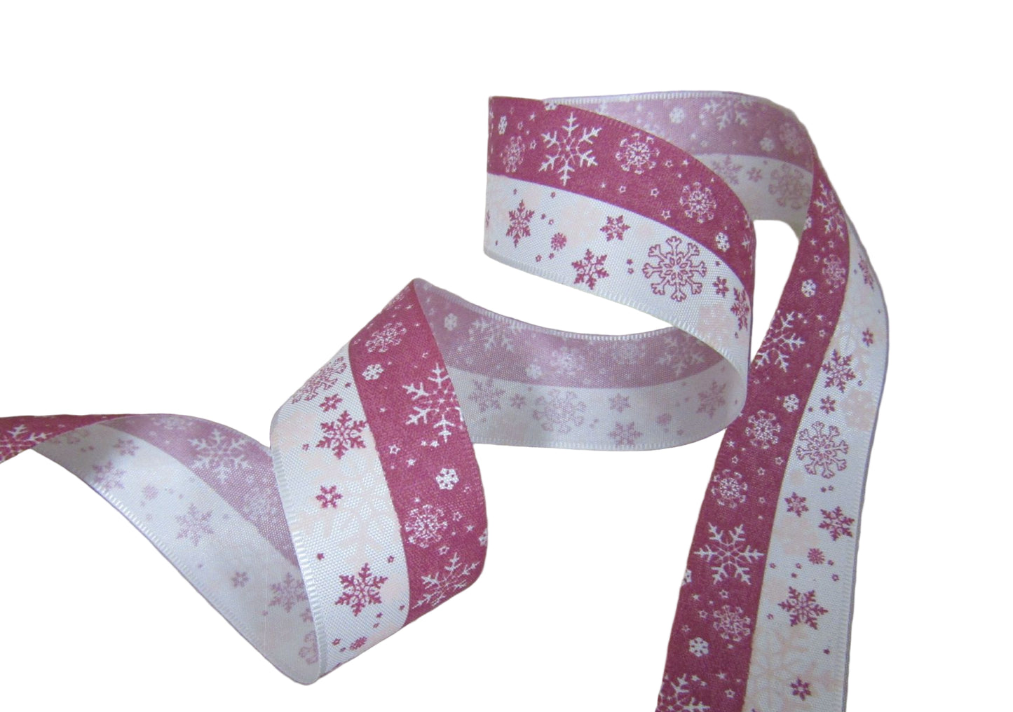 Panglica decorativa roz cu fulgi 3.8 cmx 2m