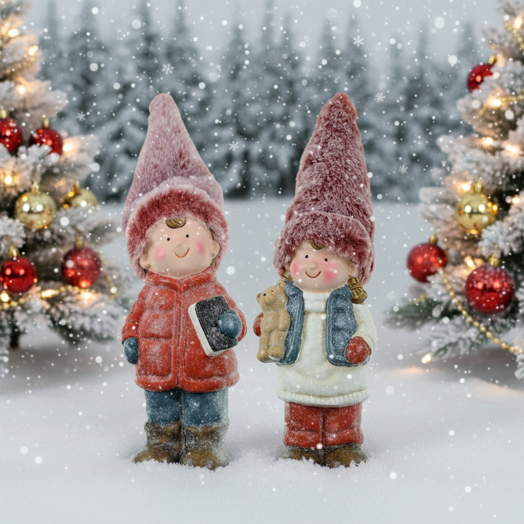 Decoratiune de craciun figurina fetita 20 cm