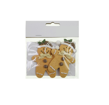 Decoratiune brad Om din turta dulce polyresin set 2 buc