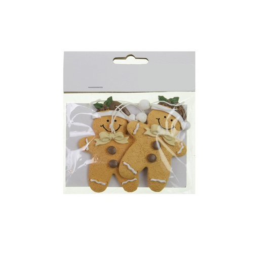 Decoratiune brad Om din turta dulce polyresin set 2 buc