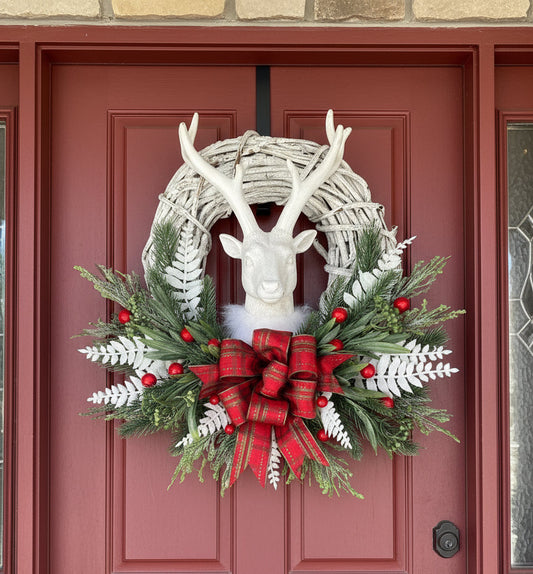 Coronita de craciun cu cerb 40 cm