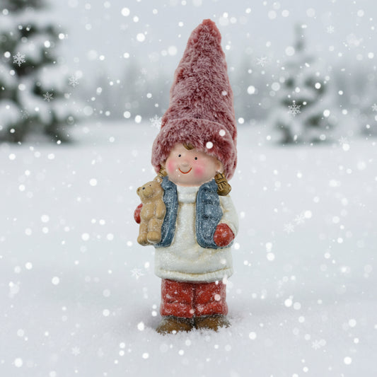 Decoratiune de craciun figurina fetita 20 cm