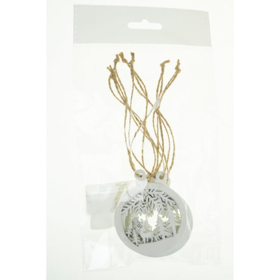 Decoratiune craciun glob lemn cu cerb set