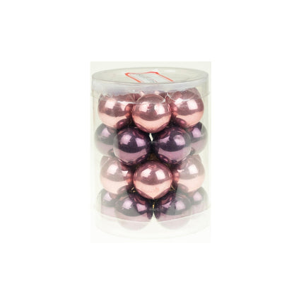 Globuri sticla mix roz 2,5 cm