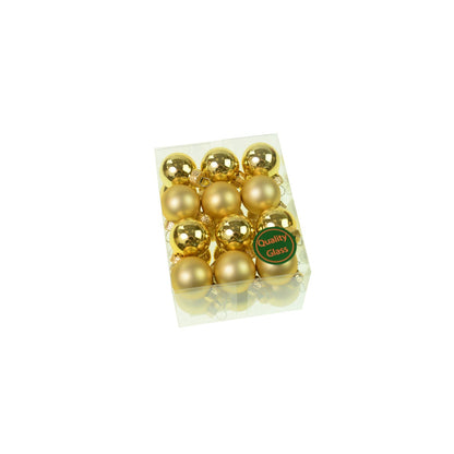 Globuri sticla mix auriu 3 cm